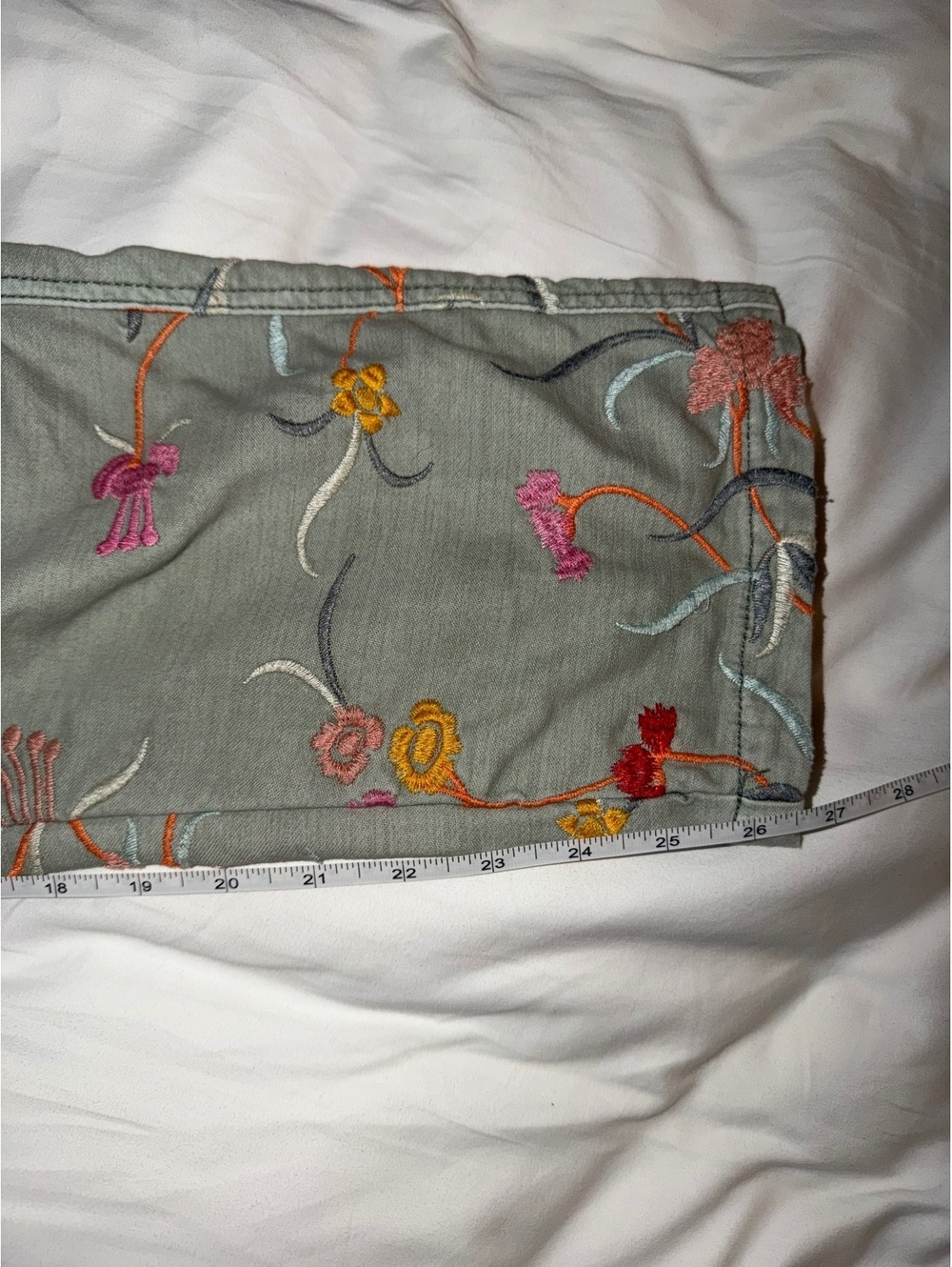 Anthropologie Pilcro The Wanderer Embroidered Floral Cargo Utility Pants 31P - Picture 8 of 9